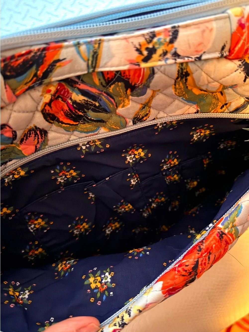 Quilted Floral Laptop Case- Pink Multi